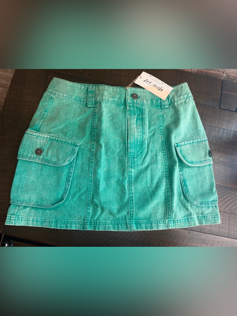 Very J Kelly Green cargo Mini Skirt size Small